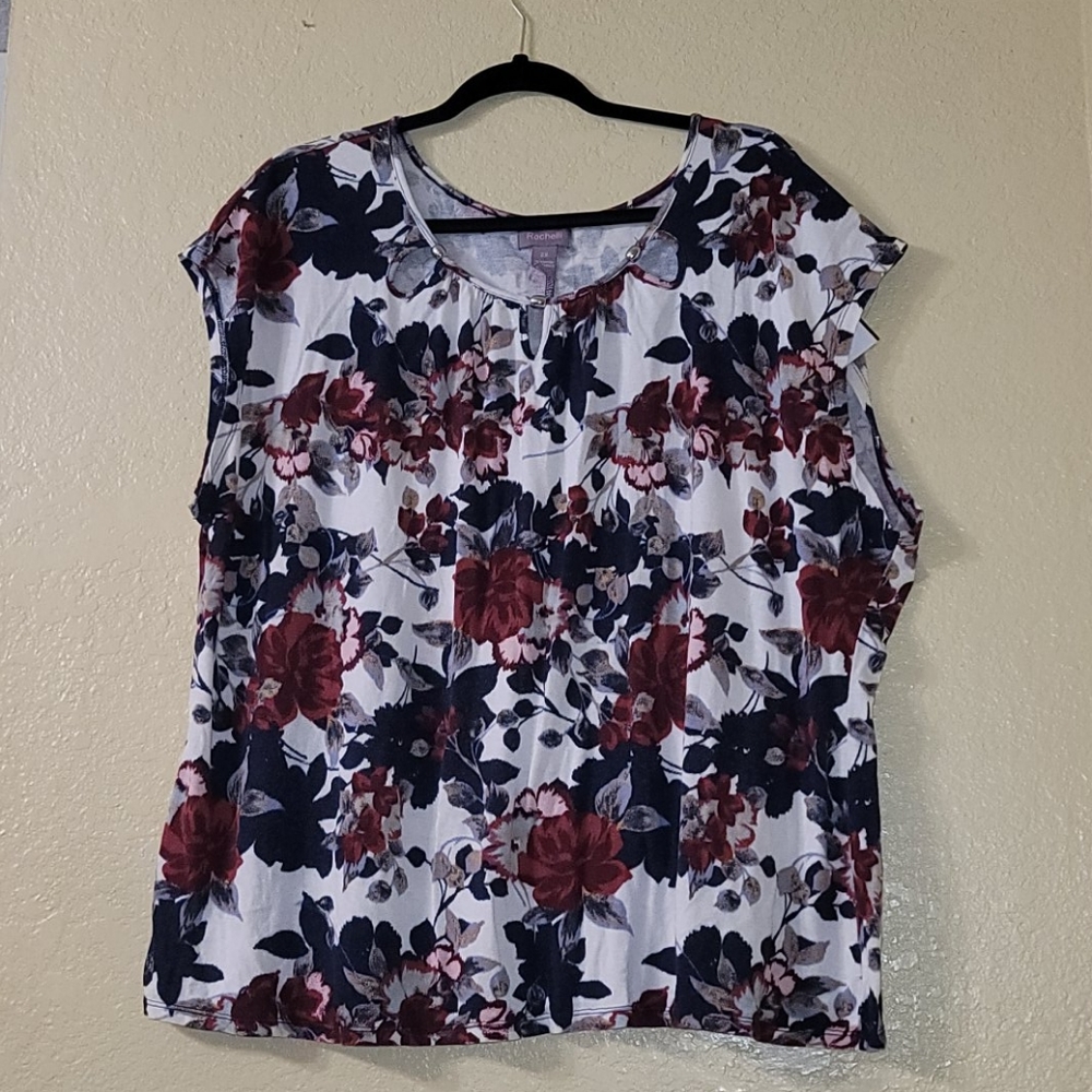 Rochelli Floral Plus Blouse SZ 2X